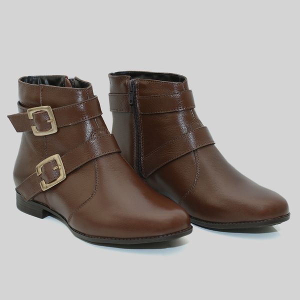 Shadow layer Orchard Bota Cano Curto Feminina Chocolate | KUENTO SHOES