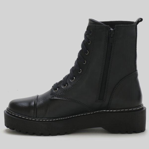 Coturno Feminino Street Cano Curto Preto KUENTO SHOES