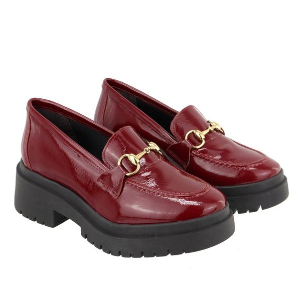 Mocassim Lara Vermelho Cereja Verniz | KUENTO SHOES