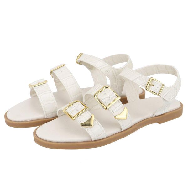 Flat Rasteira Ju Off White 