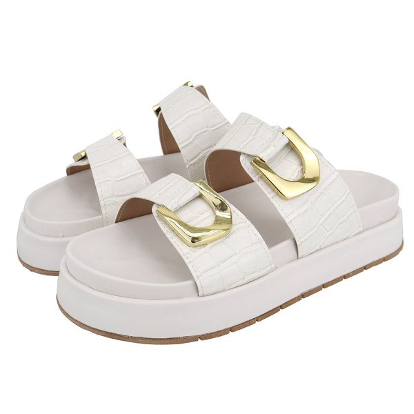 Flatform Rubi Croco Off White
