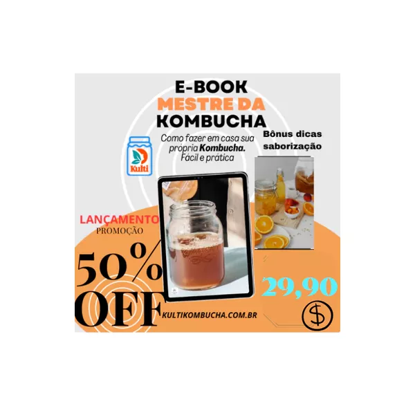 E-BOOK Mestre da Fermentação na kombucha - Kulti Kombucha