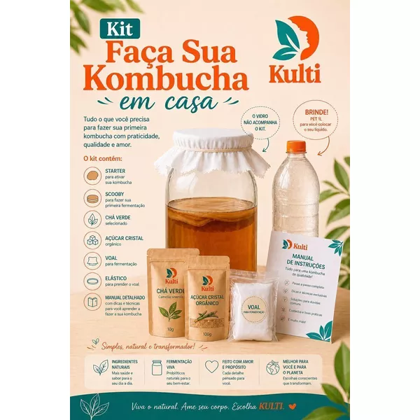 Scoby Premium Kombucha Starter KIT Completo Kulti - Kulti Kombucha
