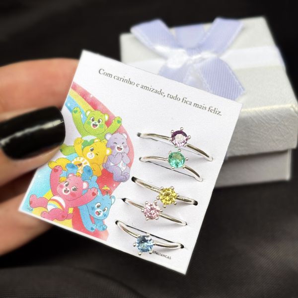 ANÉIS URSINHOS CARINHOSOS - KIT 5 UNIDADES