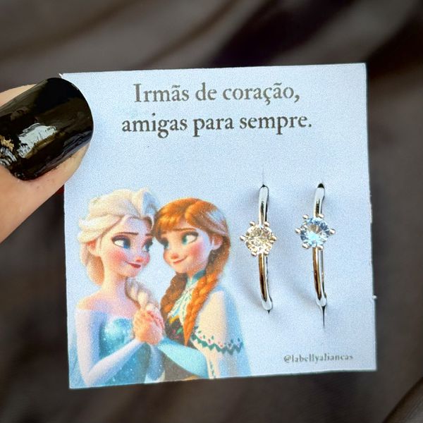 ANÉIS ELSA & ANNA FROZEN - KIT 2 UNIDADES 