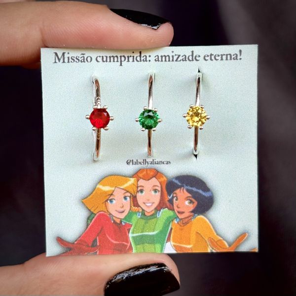 ANÉIS TRÊS ESPIÃS DEMAIS - KIT 3 UNIDADES 