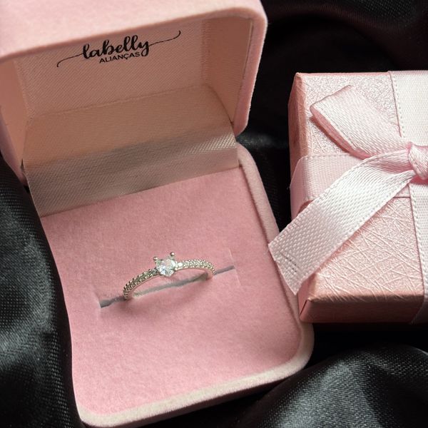 ANEL SOLITÁRIO MINI LOVE - PRATA 925