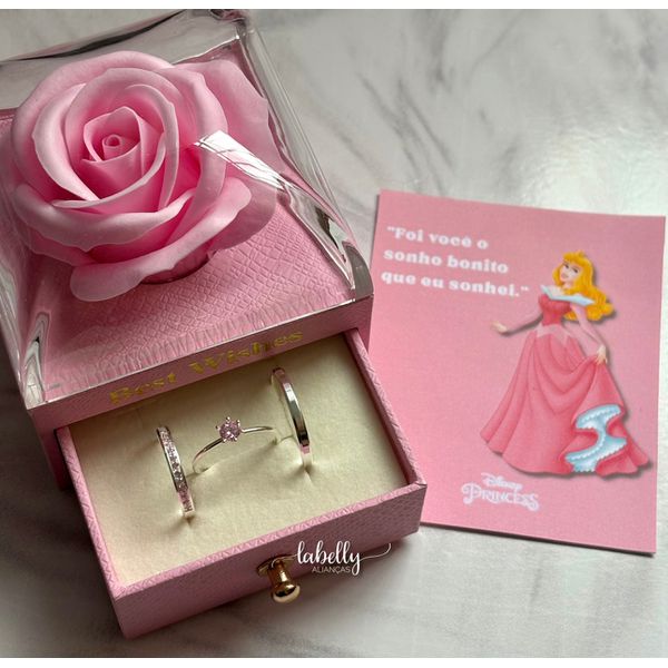 ALIANÇAS AURORA 2MM - COM ANEL SOLITÁRIO IMPERATRIZ 
