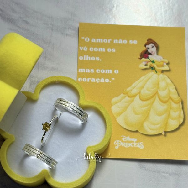 ALIANÇAS BELA 4MM - COM ANEL SOLITÁRIO IMPERATRIZ 