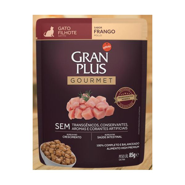 CARNE GATO GRAN PLUS 85 G FILHOTE FRANGO