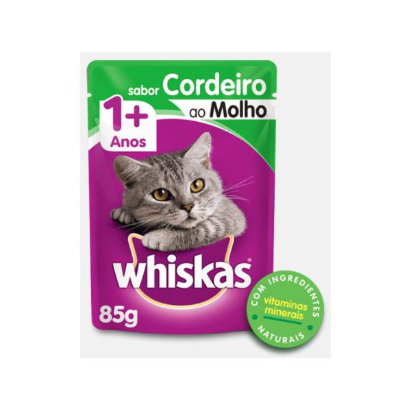 CARNE GATO WHISKAS PF CORDEIRO 85G