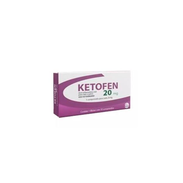 KETOFEN COMP 20 MG CAES/GATOS 10 CP