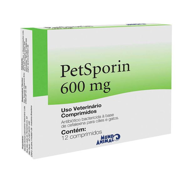 PETSPORIN 600MG 12 CP