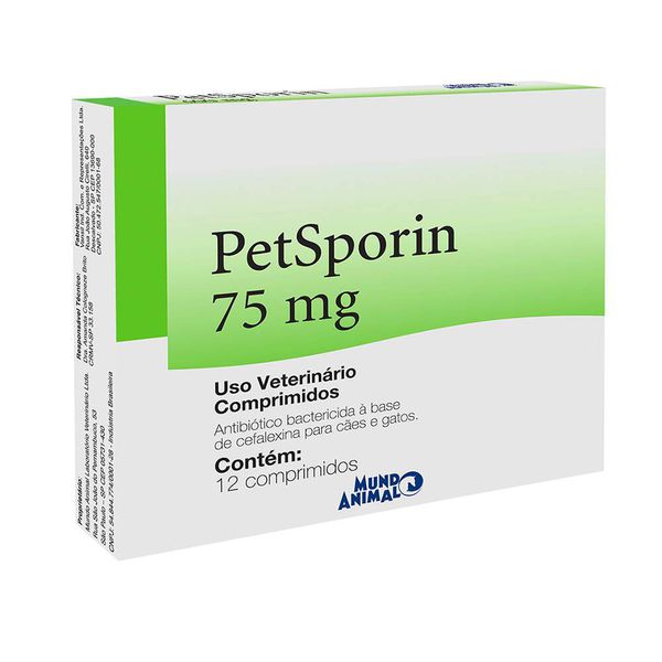 PETSPORIN 75MG 12 CP