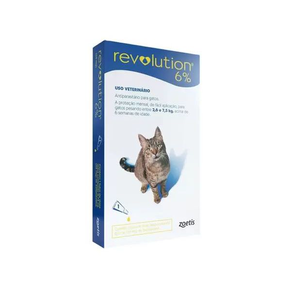 REVOLUTION GATO 0.75ML 45MG 2.6-7.5KG AZUL 