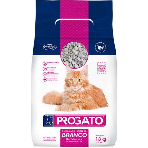 GRANULADO GATO PROGATO 1,8 KG BRANCO