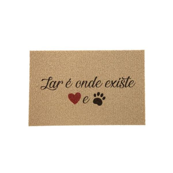 TAPETE VINIL PET DOG LAR ONDE EXISTE 40CM X 60CM