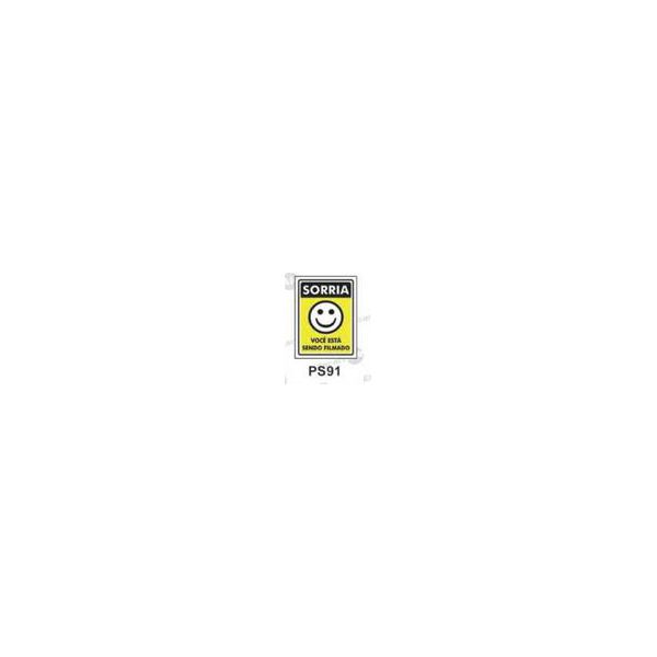 PLACA SINAL 15X20CM 091 SORRIA FILMADO