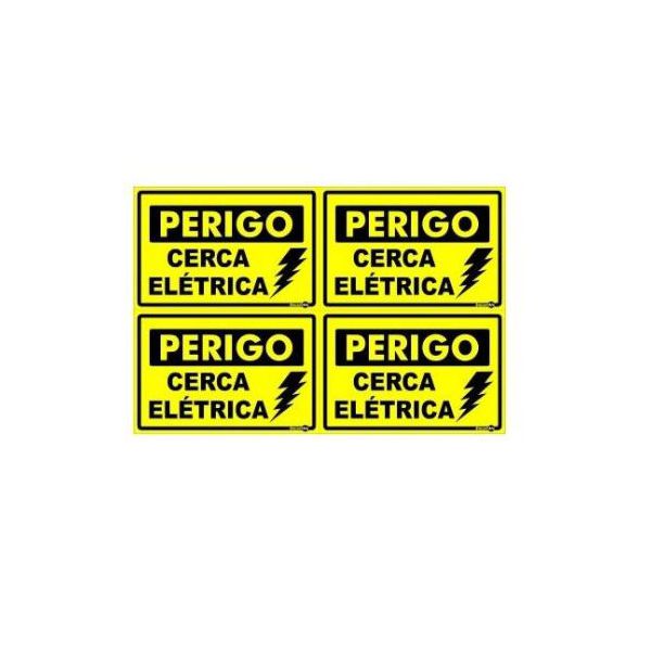 PLACA SINAL 10X15CM 168 CERCA ELETRICA