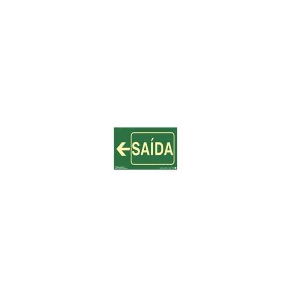 PLACA SINAL 15X25CM 330 SAIDA ESQUERDA