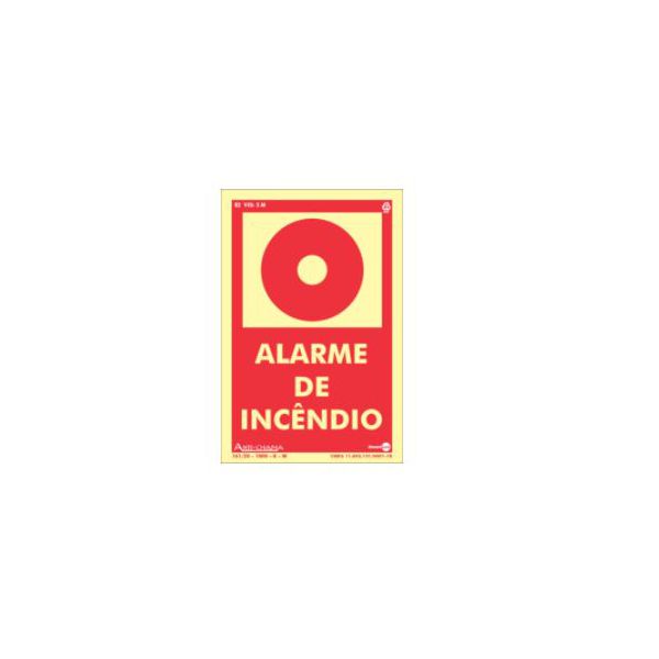 PLACA SINAL 10X14CM 093 ALARME INCENDIO