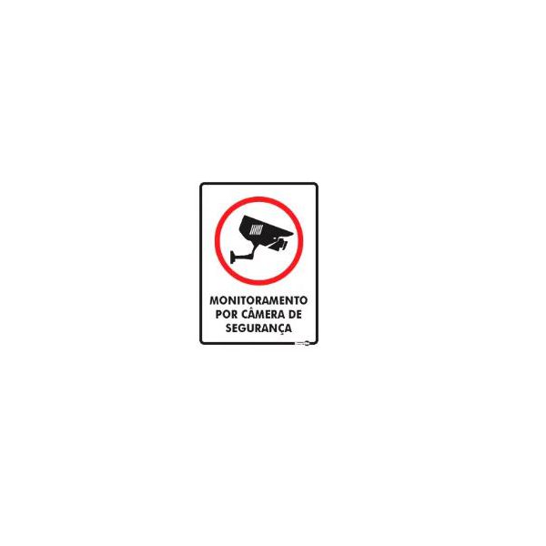 PLACA SINAL 15X20CM PS650 MONITORAMENTO POR CAMERA