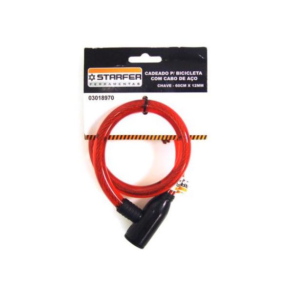 CADEADO BICICLETA STARFER C/CHAVE 