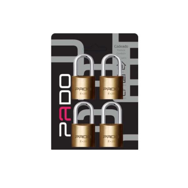 CADEADO JG 4 C/CHV IGUAIS 20MM PADO
