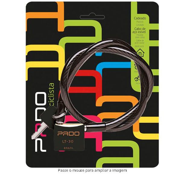 CADEADO BICICLETA PADO C/CHAVE 30MM