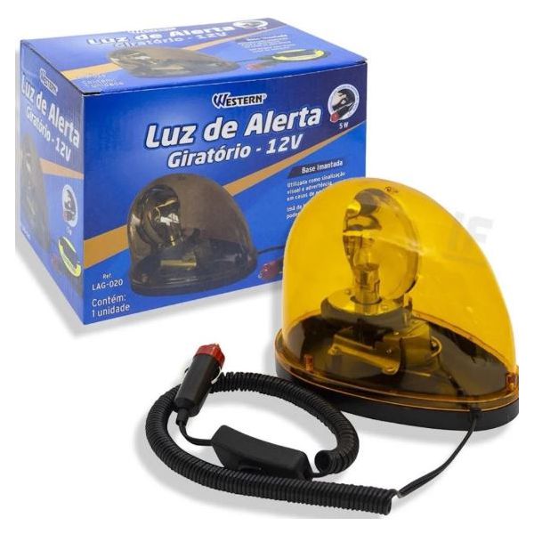 LUZ ALERTA GIRATORIO AUTO 12V LAG -020