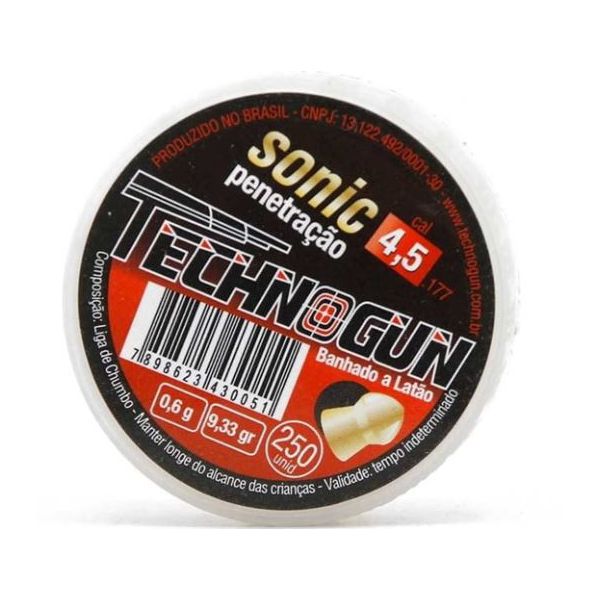 CHUMBINHO SONIC GOLD 4,5 MM 250UND PENETRAÇÃO TECHNOGUN