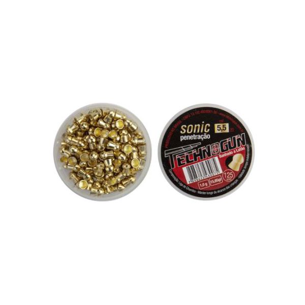 CHUMBINHO SONIC GOLD 5,5 MM 125 UND PENETRACAO TECHNOGUN