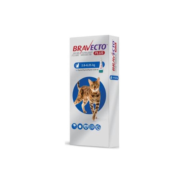 BRAVECTO PLUS *GATO* 0,39ML (2.8-6.25KG)