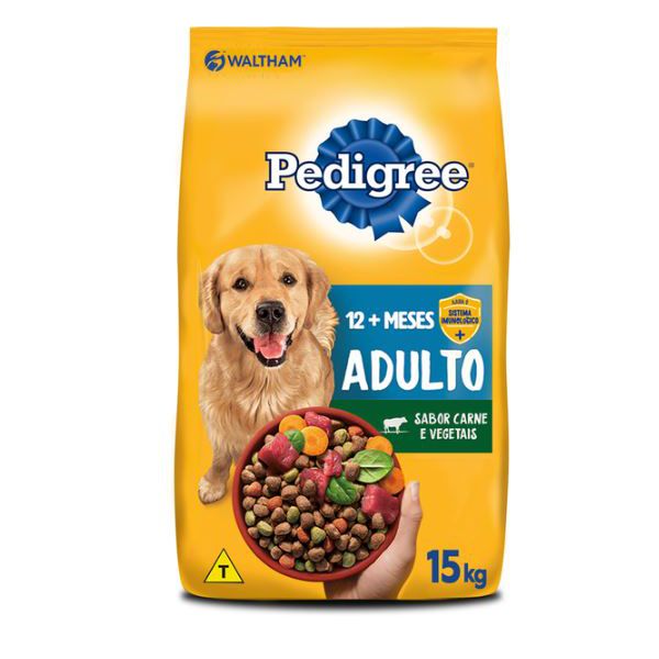 RACAO CAO PEDIGREE 15KG AD CARNE/VEGETAIS