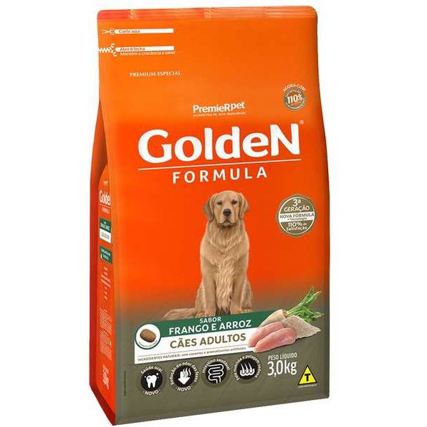 RACAO CAO GOLDEN 3KG ADULTO FRANGO