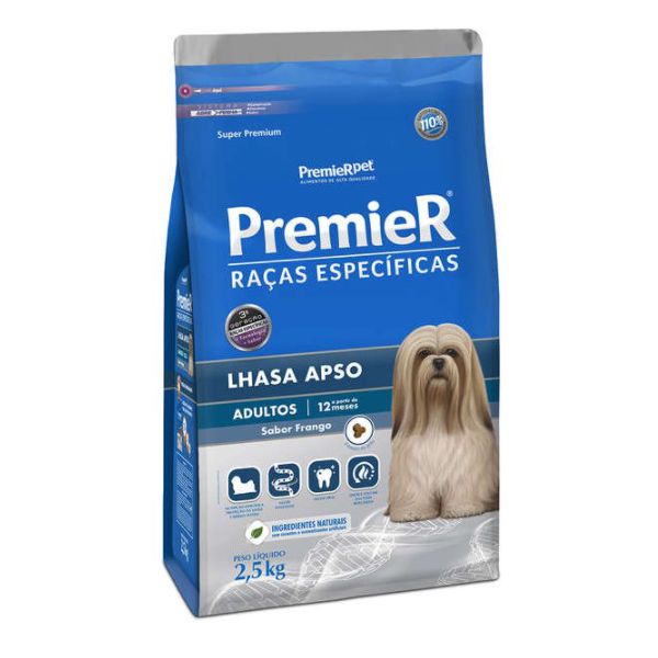 RACAO CAO PREMIER 2.5KG LHASA ADULTO