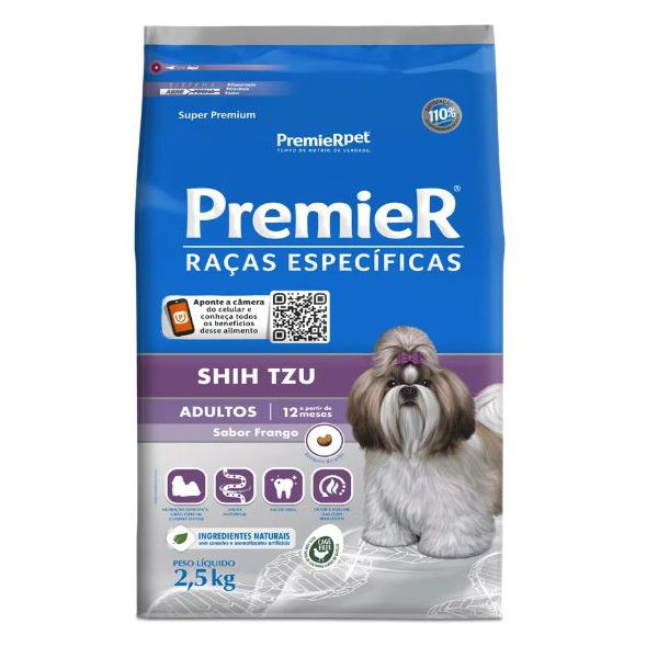 RACAO CAO PREMIER 2.5KG SHIH TZU ADULTO FRANGO