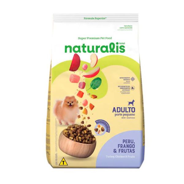 RACAO CAO NATURALIS 2,5KG AD RP FGO FRUTAS PERU 