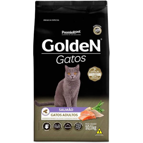 RACAO GATO GOLD ADULT SALMAO 10 KG