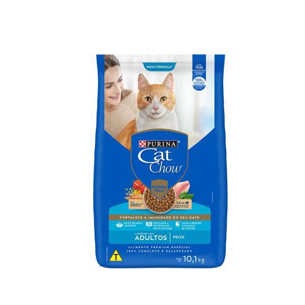 RACAO GATO CAT CHOW ADULTO PEIXE 10 KG