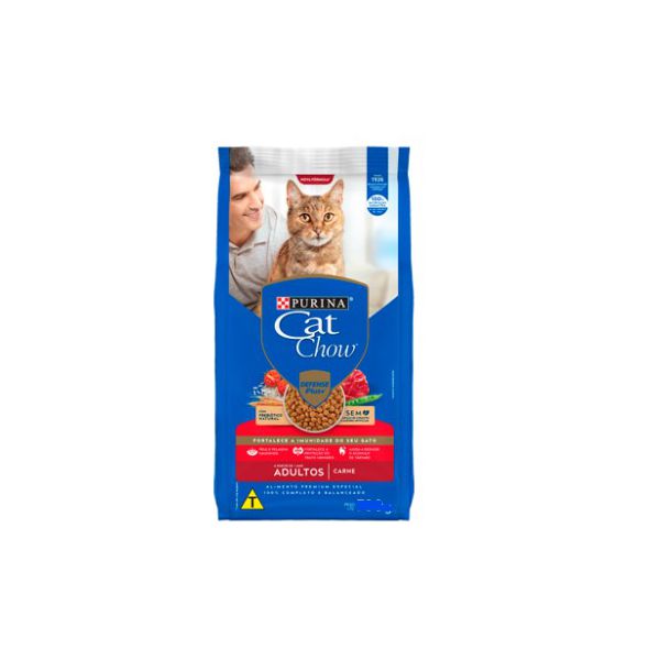 RACAO GATO CAT CHOW ADULTO CARNE 10 KG