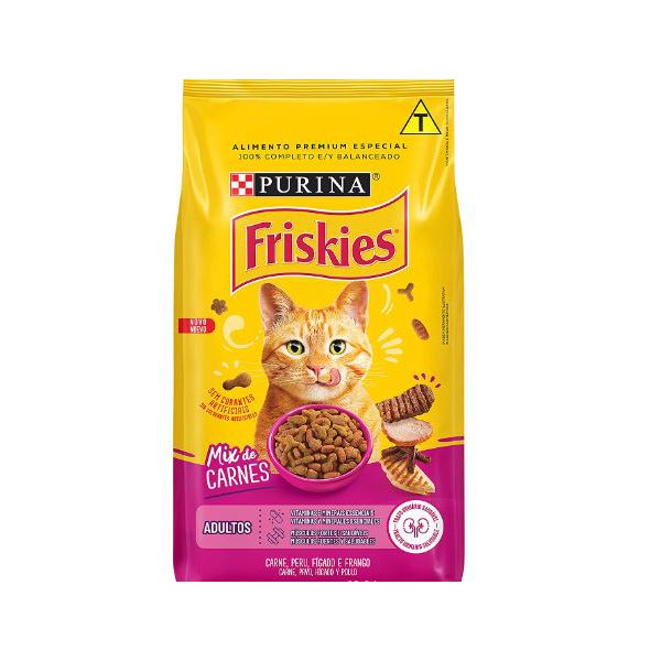 RACAO GATO FRISKIES MIX CARNES SEL.SAB 3 KG