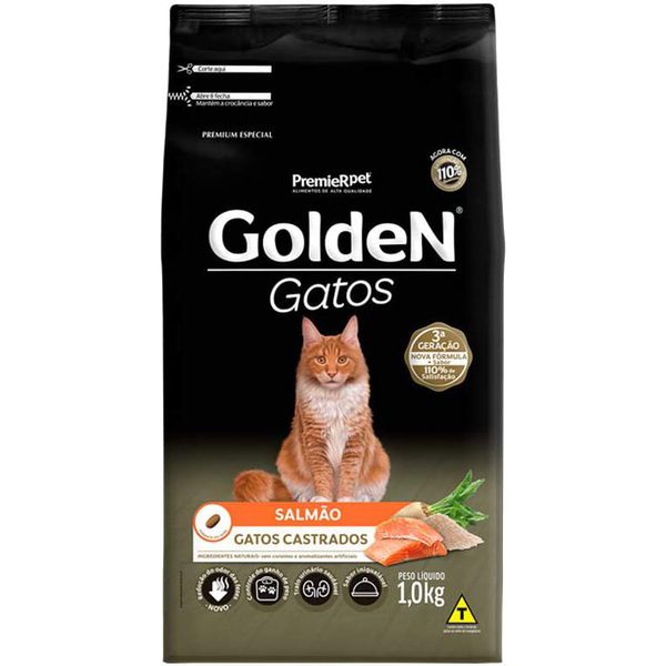 RACAO GATO GOLD ADULT CAST SALMAO 1 KG