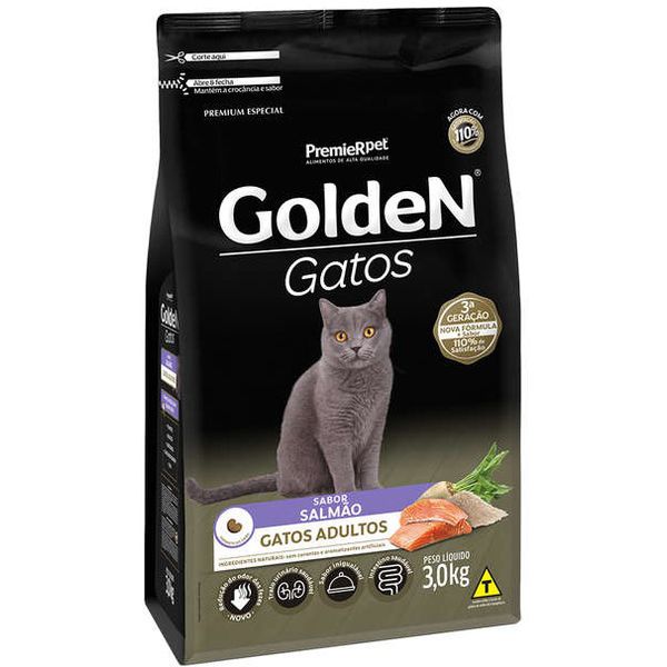 RACAO GATO GOLD ADULT SALMAO 3 KG