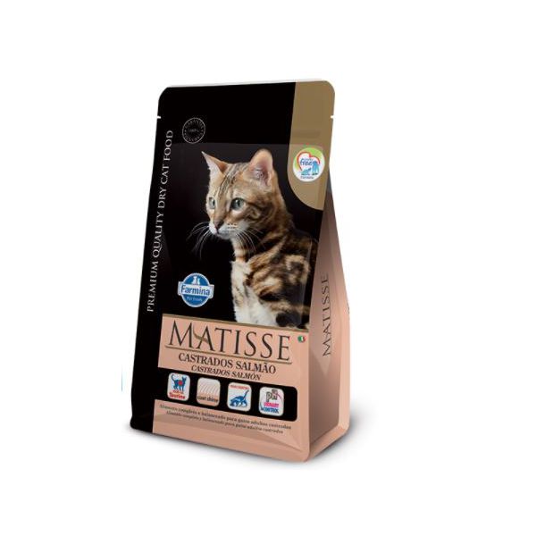 RACAO GATO MATISSE 7,5 KG SALMAO CASTRADO