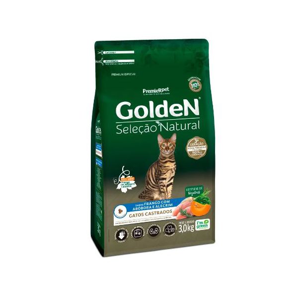 RACAO GATO GOLD AD CAST ABOBORA 3 KG