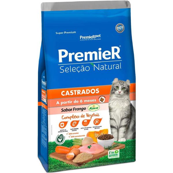 RACAO GATO PREMIER SEL NAT AD CAST 1,5KG 