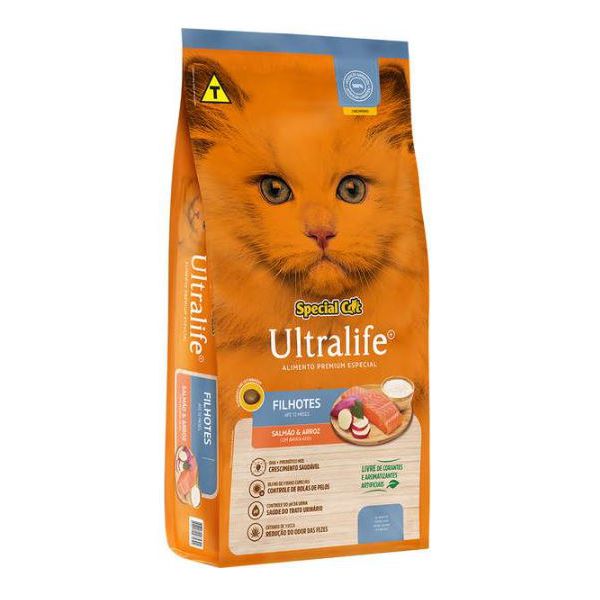 RACAO GATO SPECIAL CAT 1KG FILHOTE SALMAO ULTRALIFE