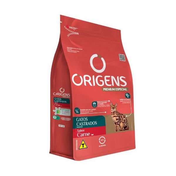 RACAO GATO ORIGENS 10KG AD CARNE CASTRADO