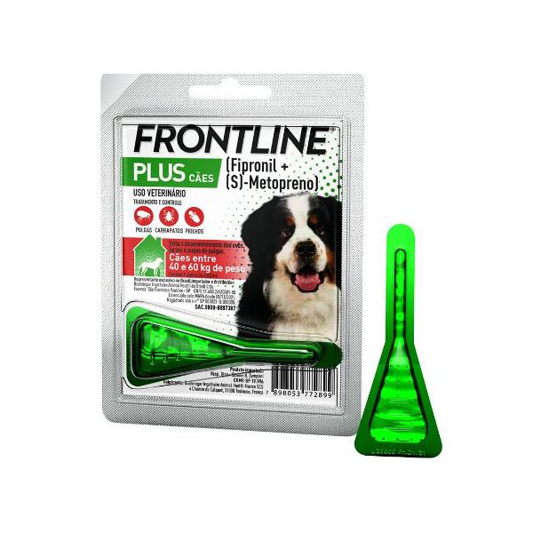 FRONTLINE PLUS 40-60KG GG CAO (VERDE)